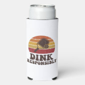 Dink Responsibly Funny Pickleball Seltzer Blikjeskoeler (Seltzer Achterkant)