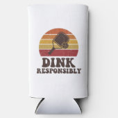 Dink Responsibly Funny Pickleball Seltzer Blikjeskoeler (Voorkant)