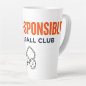 Dink Responsibly Pickleball Latte Mug Mok (Rechterhoek)