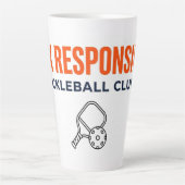 Dink Responsibly Pickleball Latte Mug Mok (Voorkant)