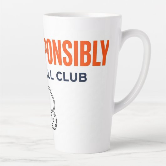 Dink Responsibly Pickleball Latte Mug Mok (Rechts)