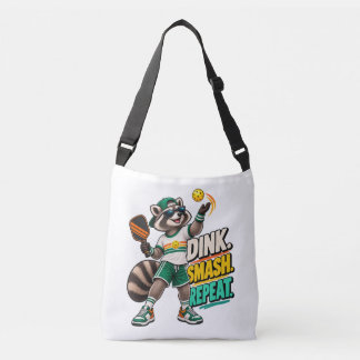 Dink Smash Herhaal Wasbeer Pickleball-Tas Crossbody Tas