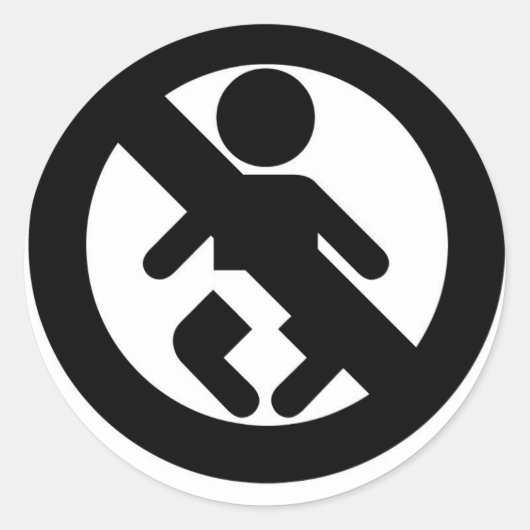 DINK Spawn Free No Baby Ronde Sticker (Voorkant)