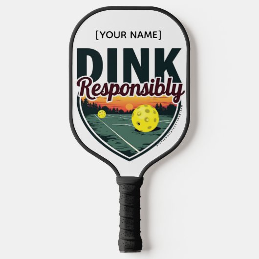 "Dink verantwoord" Pickleball Paddle (Voorkant)