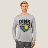 "Dink Verantwoord" Pickleball Shirt met lange mouw (Voorkant)