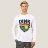"Dink Verantwoord" Pickleball Shirt met lange mouw (Voorkant)