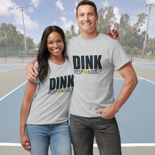Dink verantwoorde Pickleball Word Art T-shirt