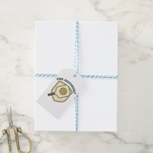 Dink Verantwoordelijk Cadeaulabel (Met Touw)