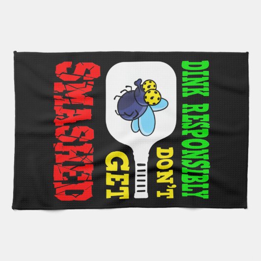 Dink verantwoordelijk - Funny Pickleball Theedoek (Horizontaal)