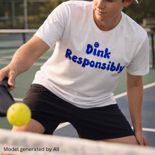 Dink Verantwoordelijk - Grappig Pickleball Cadeau Tri-Blend Shirt