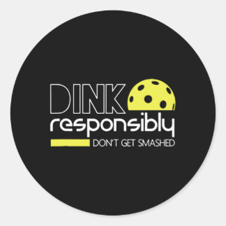 Dink verantwoordelijk ronde sticker