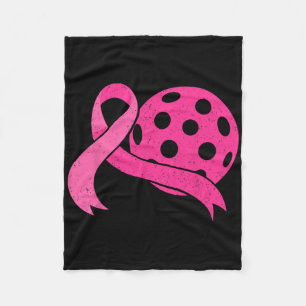 Dink voor Roze Borstkanker Bewustzijn Pickleball P Fleece Deken