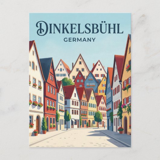 Dinkelsbühl Duitsland Briefkaart (Voorkant)