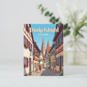 Dinkelsbühl Oude Stad Steeg Duitsland Briefkaart (Staand voorkant)