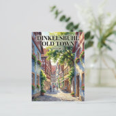 Dinkelsbühl Oude Stad Steeg Duitsland Briefkaart (Staand voorkant)