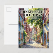 Dinkelsbühl Oude Stad Steeg Duitsland Briefkaart (Voorkant / Achterkant)