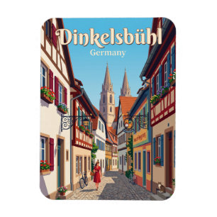 Dinkelsbühl Oude Stad Steeg Duitsland Magneet