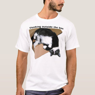 Dinken buiten de doos t-shirt