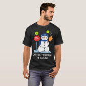 Dinken door de sneeuw - Christmas Pickleball T-shirt (Voorkant volledig)