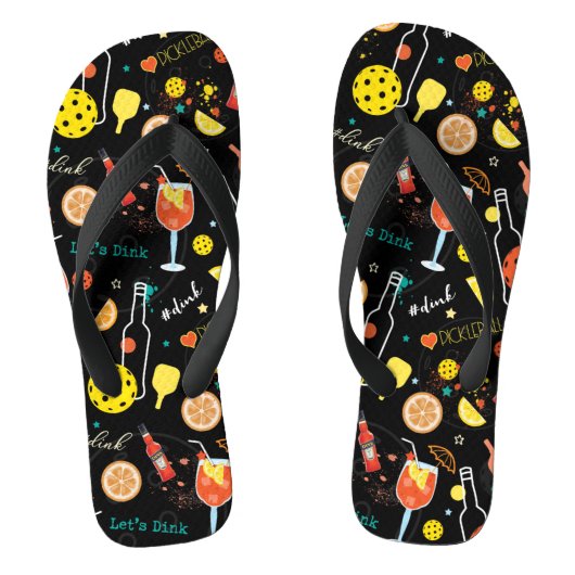Dinken en 🍾 🥂 drinken - pickleball teenslippers (Voetbed)