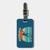 Dinken is mijn Cardio Pickleball Bagagelabel (Voorkant verticaal)