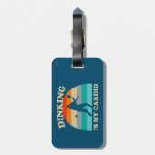 Dinken is mijn Cardio Pickleball Bagagelabel (Achterkant verticaal)