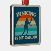 Dinken is mijn Cardio Pickleball Metalen Ornament (Rechts)