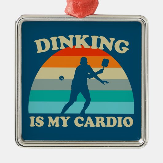 Dinken is mijn Cardio Pickleball Metalen Ornament (Voorkant)