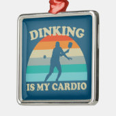 Dinken is mijn Cardio Pickleball Metalen Ornament (Links)