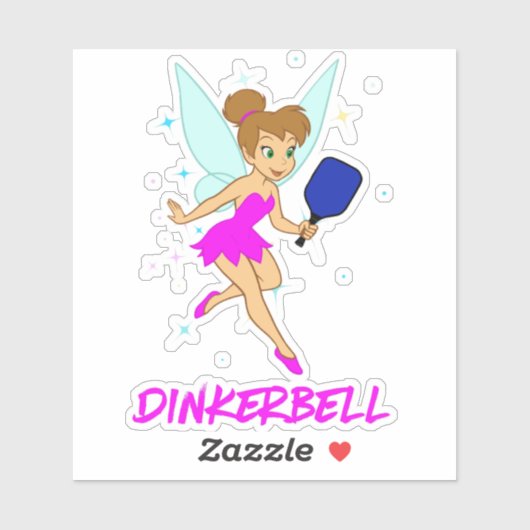 Dinkerbell Pickleball - Grappige pickleball voor h Sticker (Vel)