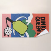 Dinkin’ Queen!! Retro Pickleball Paddle Sports Badhanddoek (Badhanddoek)
