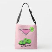 Dinking Cosmo roze cocktail, Pickleballimieten Crossbody Tas (Achterkant)