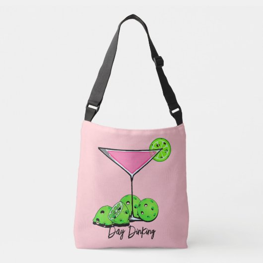 Dinking Cosmo roze cocktail, Pickleballimieten Crossbody Tas (Voorkant)