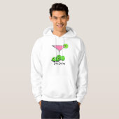 Dinking Cosmo roze cocktail, Pickleballimieten Hoodie (Voorkant volledig)