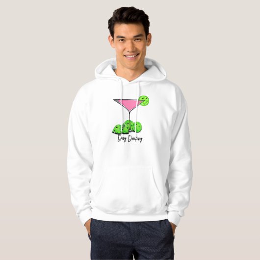 Dinking Cosmo roze cocktail, Pickleballimieten Hoodie (Voorkant volledig)