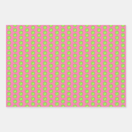 Dinking Cosmo roze cocktail, Pickleballimieten Inpakpapier Vel (Voorkant 3)