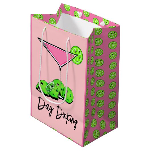 Dinking Cosmo roze cocktail, Pickleballimieten Medium Cadeauzakje (Voorkant Gekanteld)