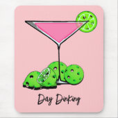 Dinking Cosmo roze cocktail, Pickleballimieten Muismat (Voorkant)