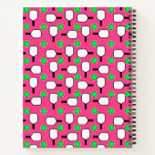 Dinking Cosmo roze cocktail, Pickleballimieten Notitieboek (Achterkant)