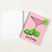 Dinking Cosmo roze cocktail, Pickleballimieten Planner (Display)