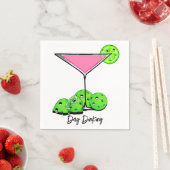 Dinking Cosmo roze cocktail, Pickleballimieten Servet (Insitu)