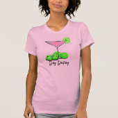 Dinking Cosmo roze cocktail, Pickleballimieten T-shirt (Voorkant)