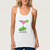 Dinking Cosmo roze cocktail, Pickleballimieten Tanktop (Voorkant)