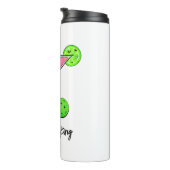 Dinking Cosmo roze cocktail, Pickleballimieten Thermosbeker (Geroteerd rechts)