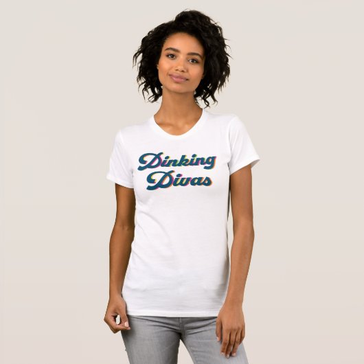 Dinking Divas Pickleball Doubles T-shirt (Voorkant volledig)