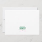 "Dinking Girl" persoonlijke kaartje voor gebrande  (Achterkant)