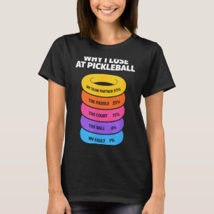 Dinking redenen verliezen pickleball toernooi humo t-shirt
