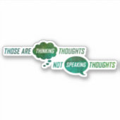 "Dinking Thoughts" sticker (Voorkant)