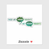 "Dinking Thoughts" sticker (Vel)