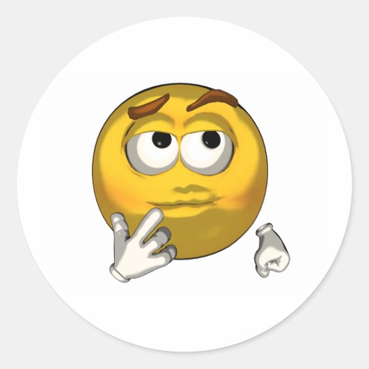 Dinking - Toon Ronde Sticker (Voorkant)